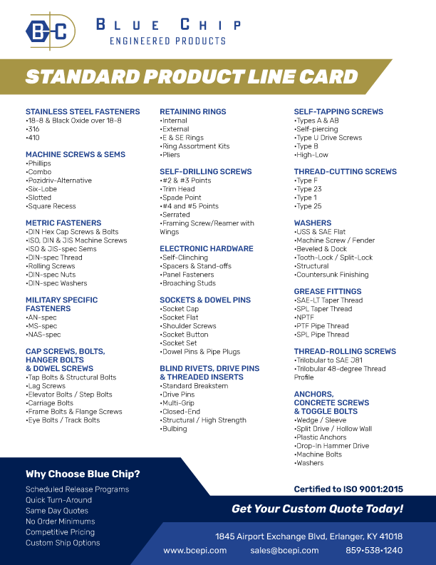 Standard line card 1